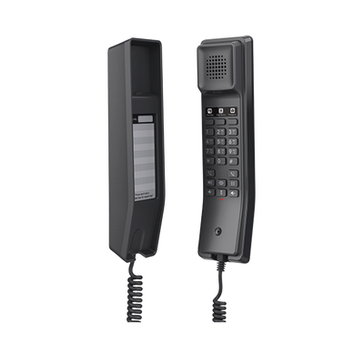 GHP611W, Teléfono Hotelero IP Negro, WiFi, 2 cuentas SIP 2 líneas, GDMS, no soporta PoE