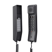 GHP611W, Teléfono Hotelero IP Negro, WiFi, 2 cuentas SIP 2 líneas, GDMS, no soporta PoE