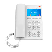 GHP630, Teléfono Hotelero IP Blanco, LCD Color 3.5", 2 SIP 2 líneas, GDMS, soporta PoE