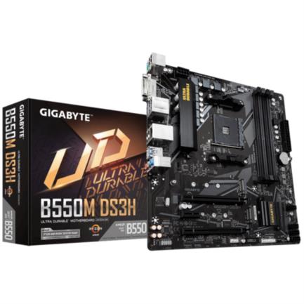 GIGABYTE B550M DS3H Placa base - Procesadores AMD Ryzen 5000, VRM de 5+3 fases, hasta 4733 MHz DDR4, 1xPCIe 4.0 + 1xPCIe 3.0 M.2, LAN 1GbE, USB 3.2 Gen 1 placas base AMD Zócalo AM4 1 Zócalo AM4