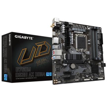 GIGABYTE B760M DS3H AX DDR4 Placa base - Soporta CPUs Intel Core de 14ª generación, VRM digital de 6+2+1 fases, hasta 5333MHz DDR4 (OC), 2xPCIe 4.0 M.2, Wi-Fi 6E, LAN de 2.5GbE, USB 3.2 Gen2 placas base Intel LGA 1700 LGA 1700 DDR4-SDRAM