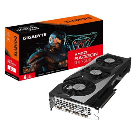 Tarjeta de Video Gigabyte Gaming Radeon RX7600 OC 8GB GDDR6 PCIe 4.0 Triple Fan RGB 2xHDMI 2xDP