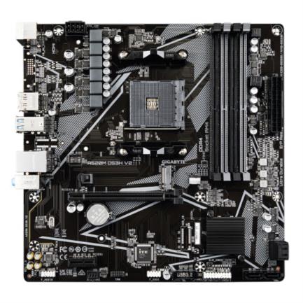 GIGABYTE A520M DS3H V2 placa base Enchufe AM4 Micro ATX, AMD, AMD Ryzen 3000 Series, AMD Ryzen Threadripper 3000 Series