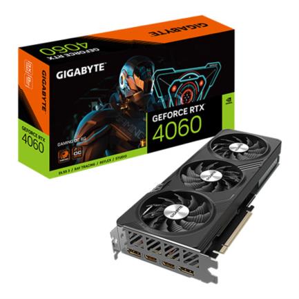 Tarjeta de Video Gigabyte Gaming GeForce RTX 4060 OC 8GB GDDR6 PCIe 4.0 Triple Fan RGB Fusion 2xHDMI 2xDP