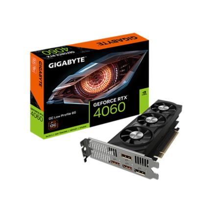 Tarjeta de Video Gigabyte GeForce RTX 4060 OC 8GB GDDR6 PCIe 4.0 Triple Fan Low Profile 2xHDMI 2xDP
