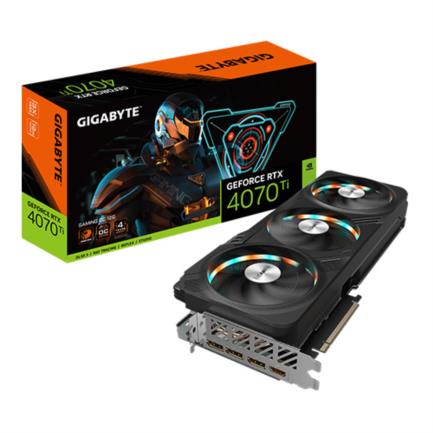Tarjeta de Video Gigabyte Gaming GeForce RTX4070TI OC 12GB GDDR6X PCIe 4.0 1xHDMI 3xDP Triple Fan RGB Fusion