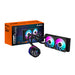 GP-AORUS WATERFORCE X II 240 - GIGABYTE AORUS WATERFORCE X II 240 Refrigerador de CPU líquido AIO - 2x ventiladores ARGB de 120 mm,