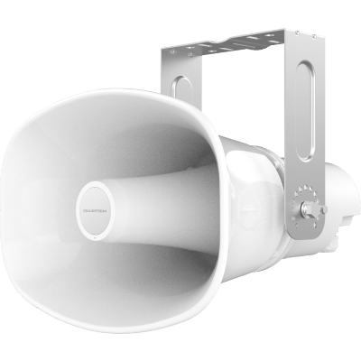 GSC3518HS, Bocina IP/SIP/Onvif para voceo, audio HD, 50W, 26 dBA, PoE in/out, 3 micrófonos, Exteriores IP66