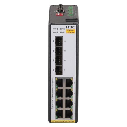 Switch H3C IE4300 12P PWR L2 Industrial Ethernet con 8 Puertos PoE y 4 Puertos SFP 1000BASE-X