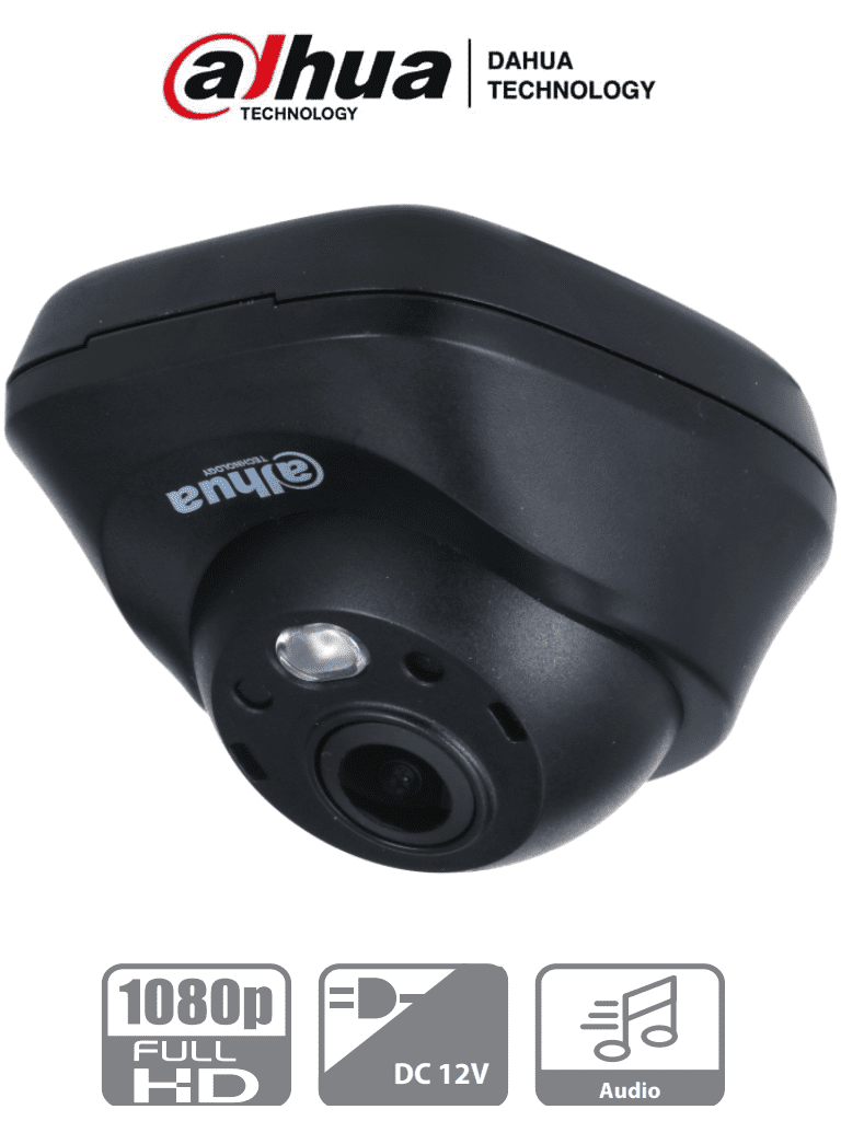 Dahua Cámara Mini Domo 2MP DH-HAC-HDW3200LN, Lente 2.1mm, IR 3m, 132° Apertura