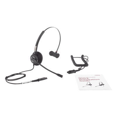 HT201 - Diadema monoaural con tecnología antishock para teléfonos IP FANVIL y Polycom con micrófono