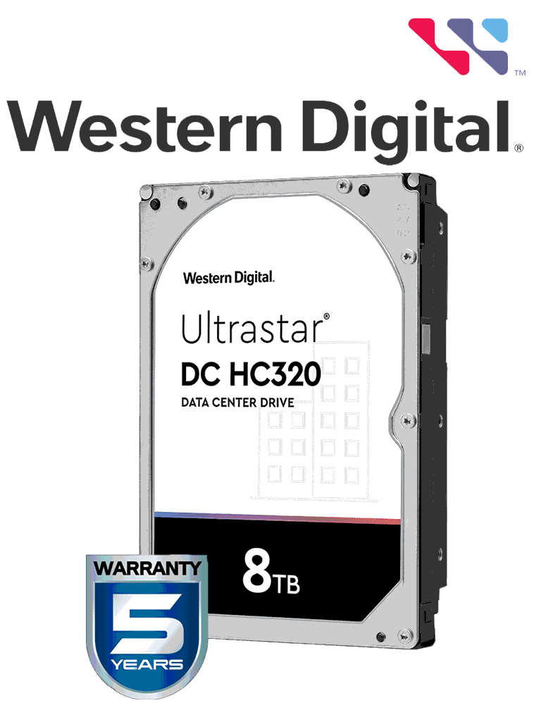 Disco Duro 8TB HC320 Western ULTRASTAR 7200RPM SATA 3 6GBS 256MB