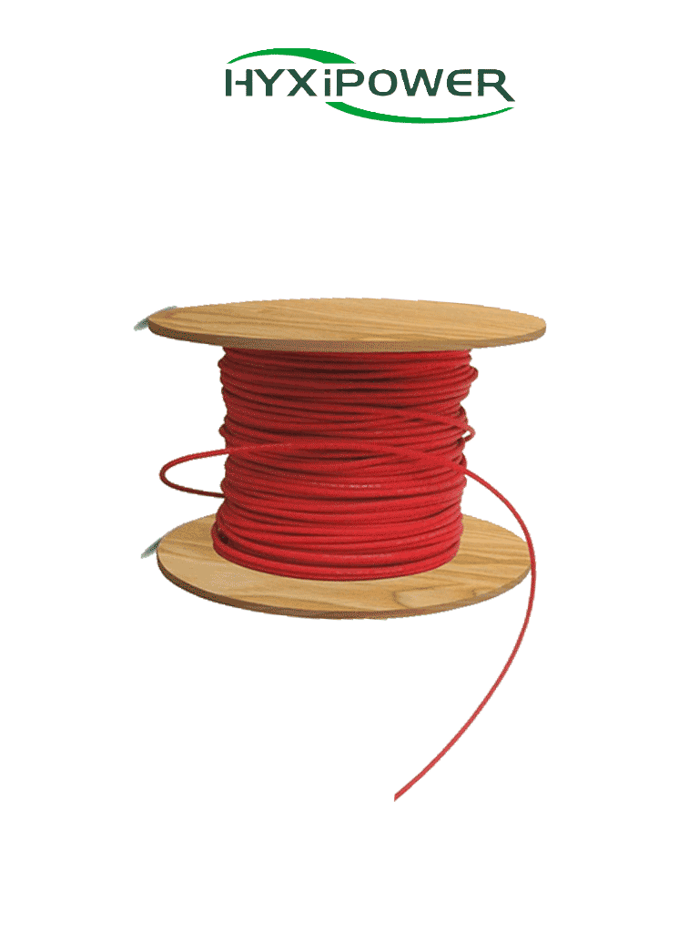 Cable Fotovoltaico HYX-H1Z2Z2-KR6, Color Rojo, 6mm2 (10AWG), Cubierta Libre de Halógenos, Solar