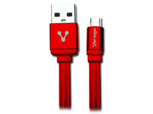 Cable Vorago USB A (M) a Micro USB B (M), 1m, Color Rojo, Transferencia de Datos de hasta 480Mbps