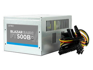 Fuente de Poder Acteck Blazar Basic FT500B de 500W, ATX. 12 Conectores SATA, 2 Conectores PCIe, 120mm Silent Fan