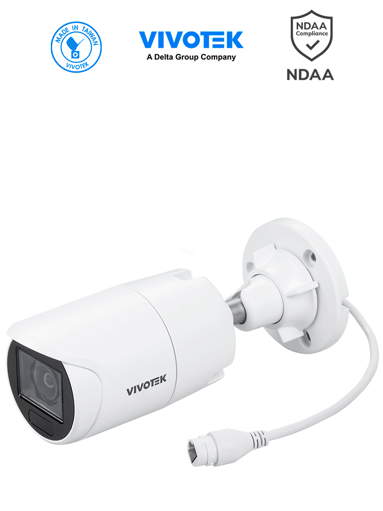 Cámara IP Bullet VIVOTEK IB9383-HTV 5 MP, Lente Varifocal 2.8-12mm, Smart VCA, Smart IR 30 m, WDR Pro, SNV, Trend Micro, IP66, IK10, ONVIF