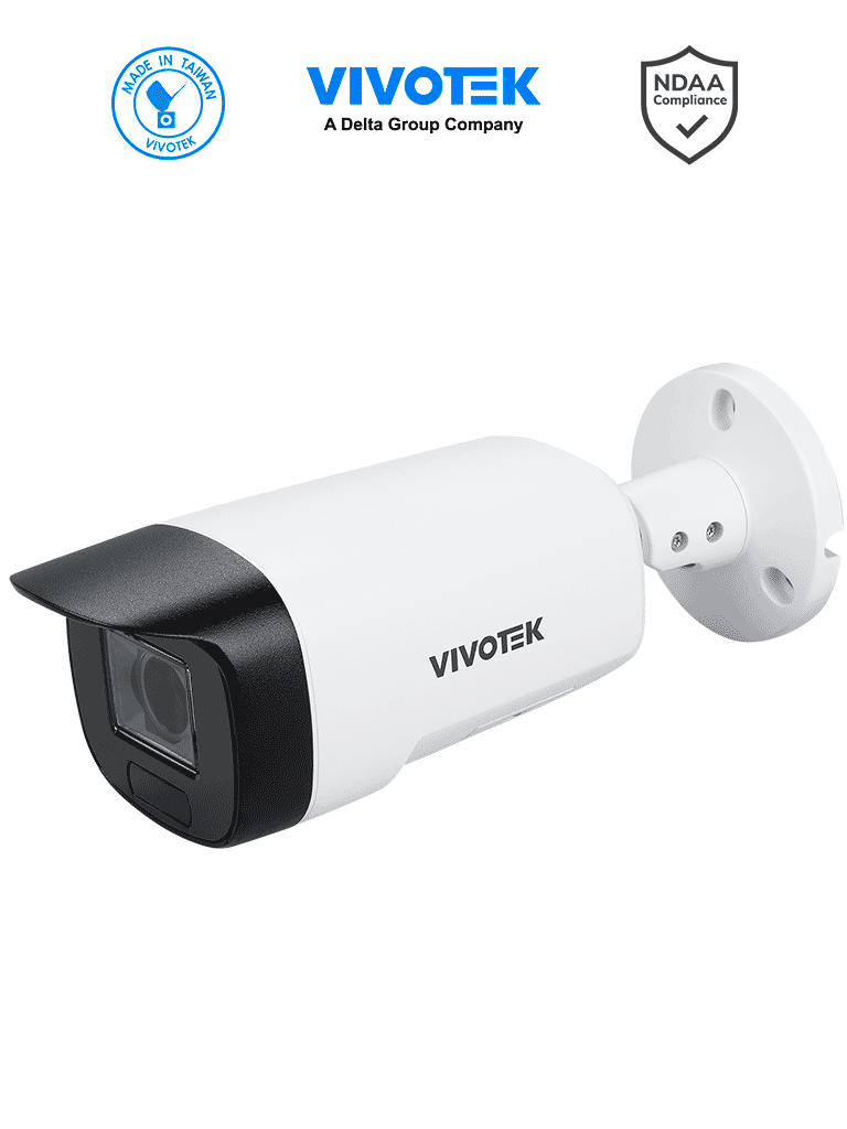 VIVOTEK Cámara IP Bullet Exterior 5 MP, IR 40m, Lente Varifocal 2.8-12mm, IP66