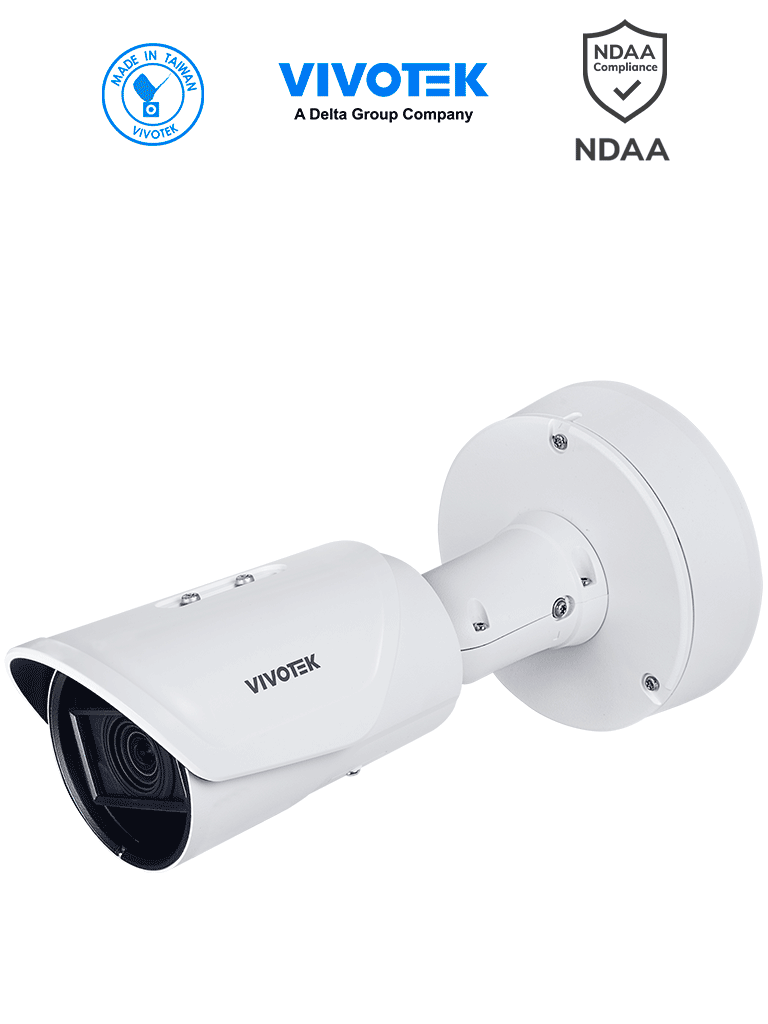 Cámara IP Bullet Exterior VIVOTEK IB9391-EHTV-v2 8MP 4K, Lente Varifocal 4.4-10.2mm, IR 50mts