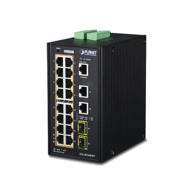 PLANET IGS-20160HPT switch Gestionado L2/L3 Gigabit Ethernet (10/100/1000) Energía sobre Ethernet (PoE) Azul, Blanco