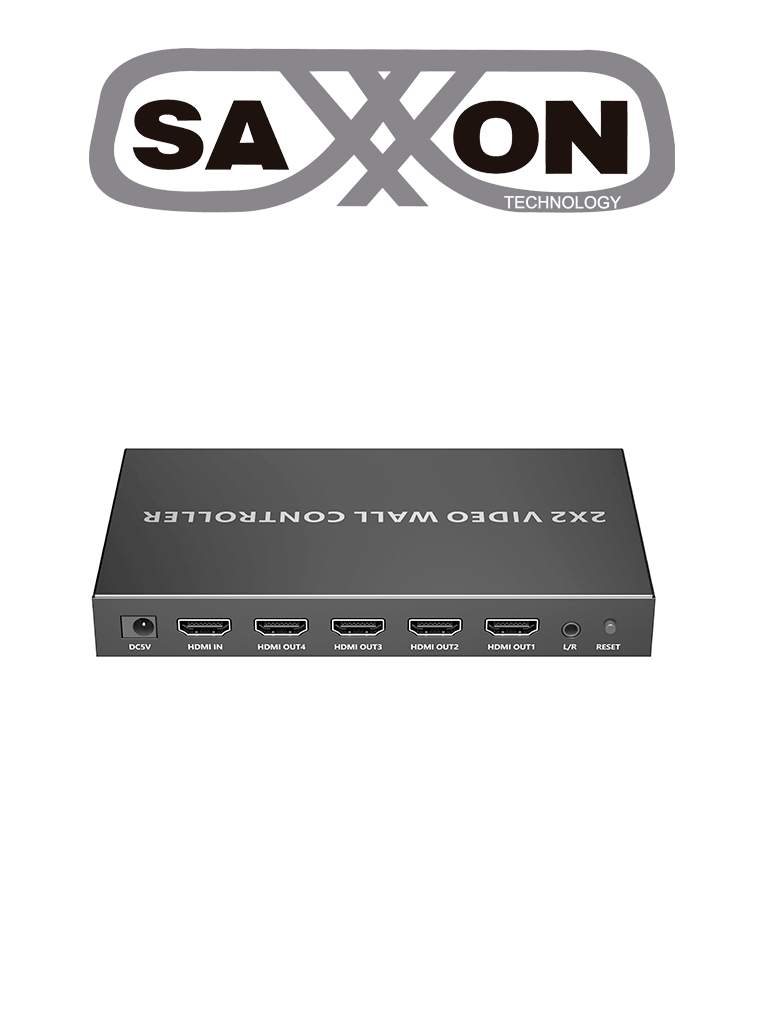 Controlador de VideoWall 2x2 1080p 60Hz HDMI a 4 Pantallas Salidas de Video y Audio