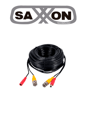SX-WB50 SAXXON Cable coaxial siamés armado / conector bnc de video / conector de alimentación / 50 metros / 100% cobre / optimizado para cámaras 4k / uso en interior / #tvcsax