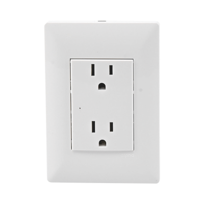 Contacto Inteligente de Pared Doble 120, 15A, con Supresor de Picos Tipo A.