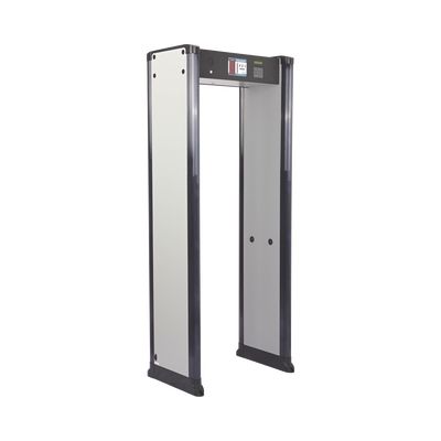 Arco Detector de Metales de 18 Zonas con Anclaje para Fijarse al Piso. Incluye Sensor IR para evitar falsas Alarmas / Certificado por la Administración Federal de Aviación de EE. UU. (FAA)