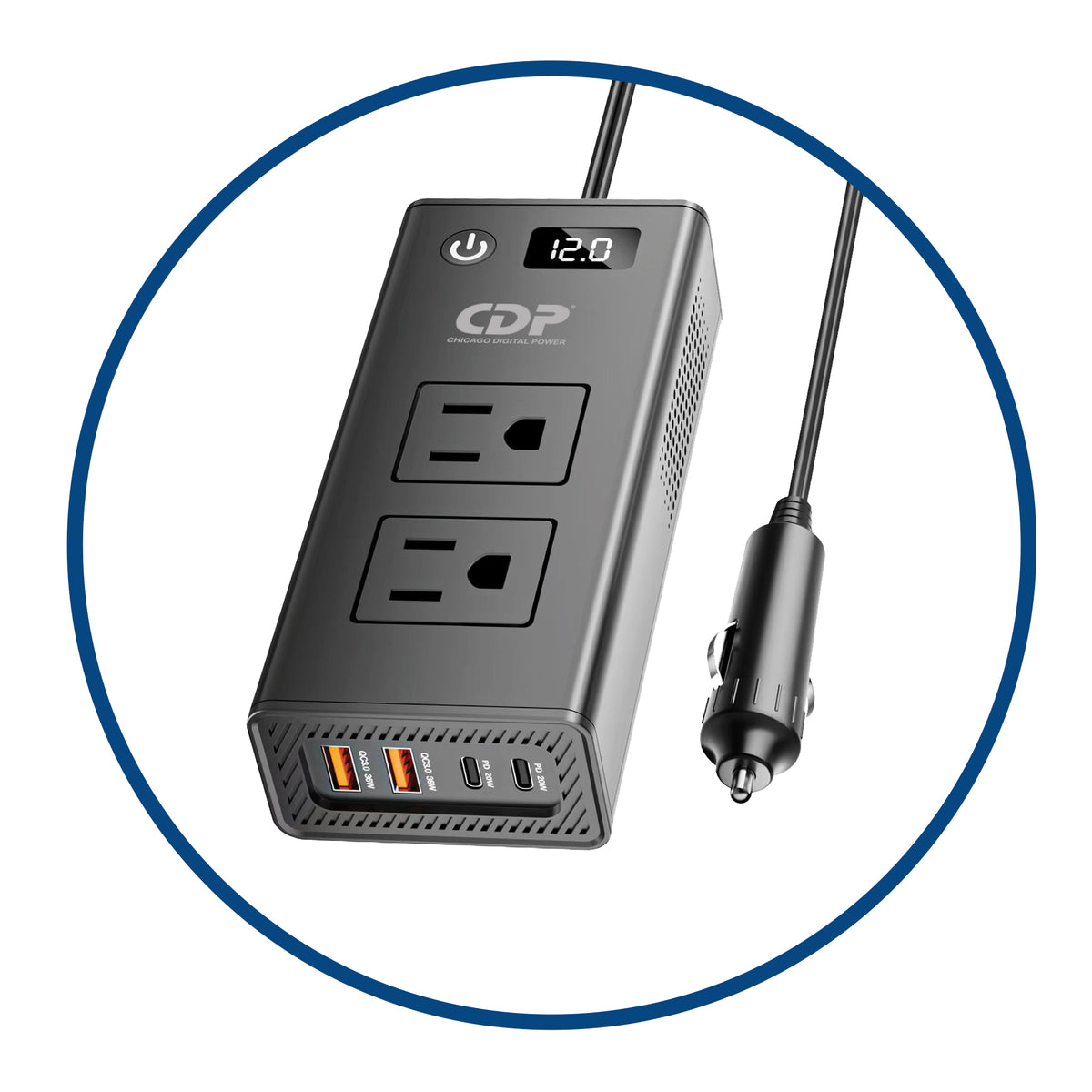 XVU212 - CDP XVU212 INVERSOR AUTOMOTRIZ 2OOW 2 SALIDAS NEMA 5-15R I2OVAC