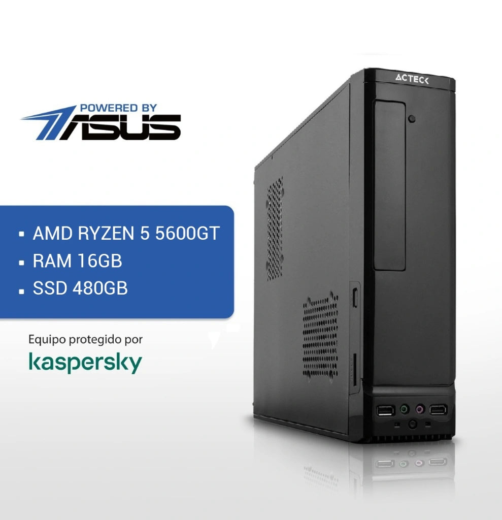 IO Corporation Computadora de Escritorio AMD Ryzen 5 5600GT 3.6GHz, 16GB RAM, 480GB SSD, Sin Sistema
