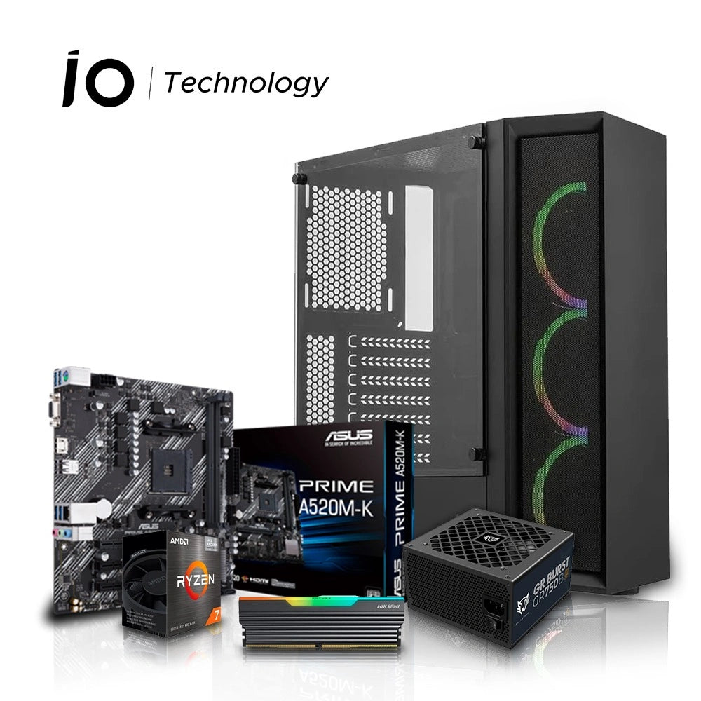 IO Corporation Computadora Gamer AMD Ryzen 7 5700G 3.8GHz, 16GB RAM, 1TB SSD M.2