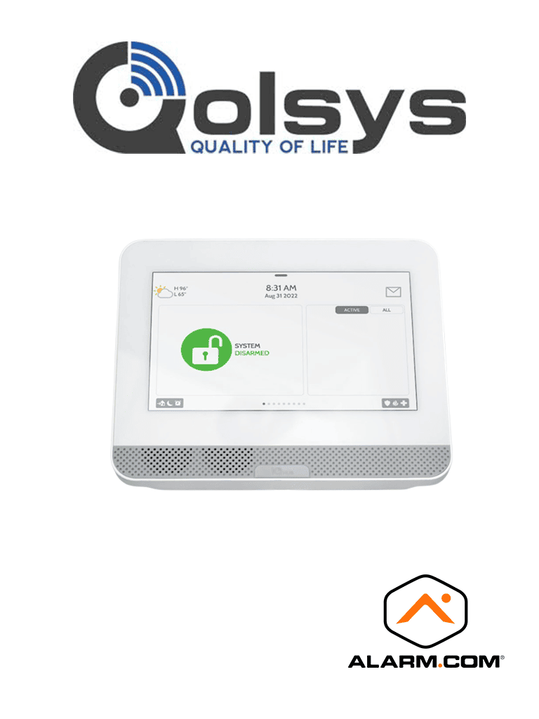 Central de Alarma QOLSYS IQPanel4, HUB Inalámbrico, 128 Zonas, 24 Horas de Respaldo