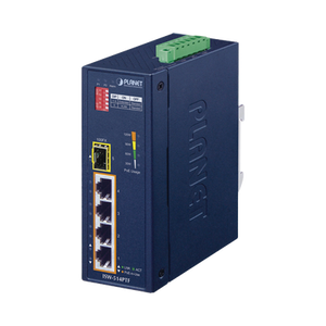 PLANET ISW-514PTF switch No administrado Fast Ethernet (10/100) Energía sobre Ethernet (PoE) Azul
