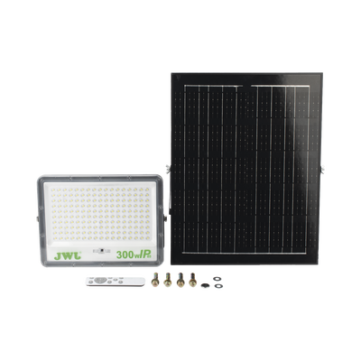 Reflector de 300 W con Panel Solar / Batería 3.2 V CD / T.C.C. 6 500 K / IP65.