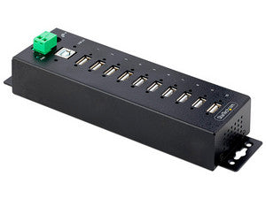 Hub USB StarTech de 10 Puertos USB 2.0, 1.8m, Color Negro, Velocidad de Transferencia de Datos de hasta 480Mbps