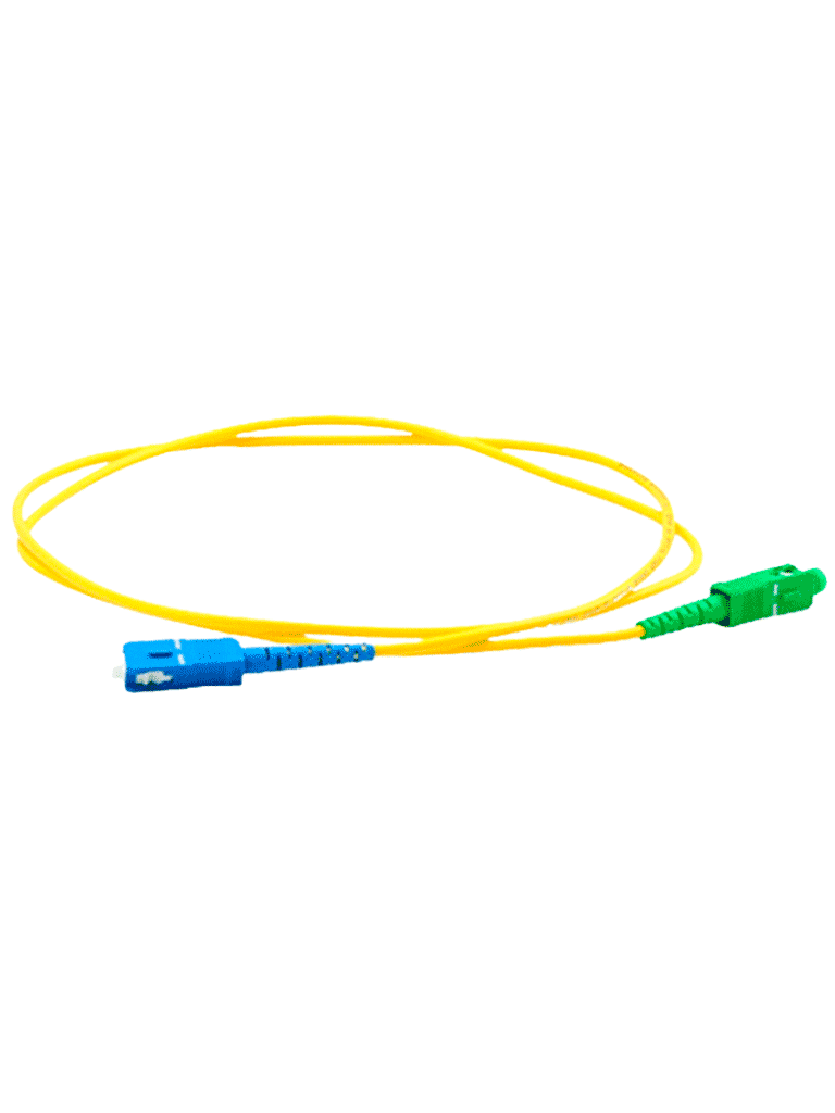 Cable de Fibra Óptica SC UPC-SC APC Monomodo Simplex 2mm 2m Amarillo