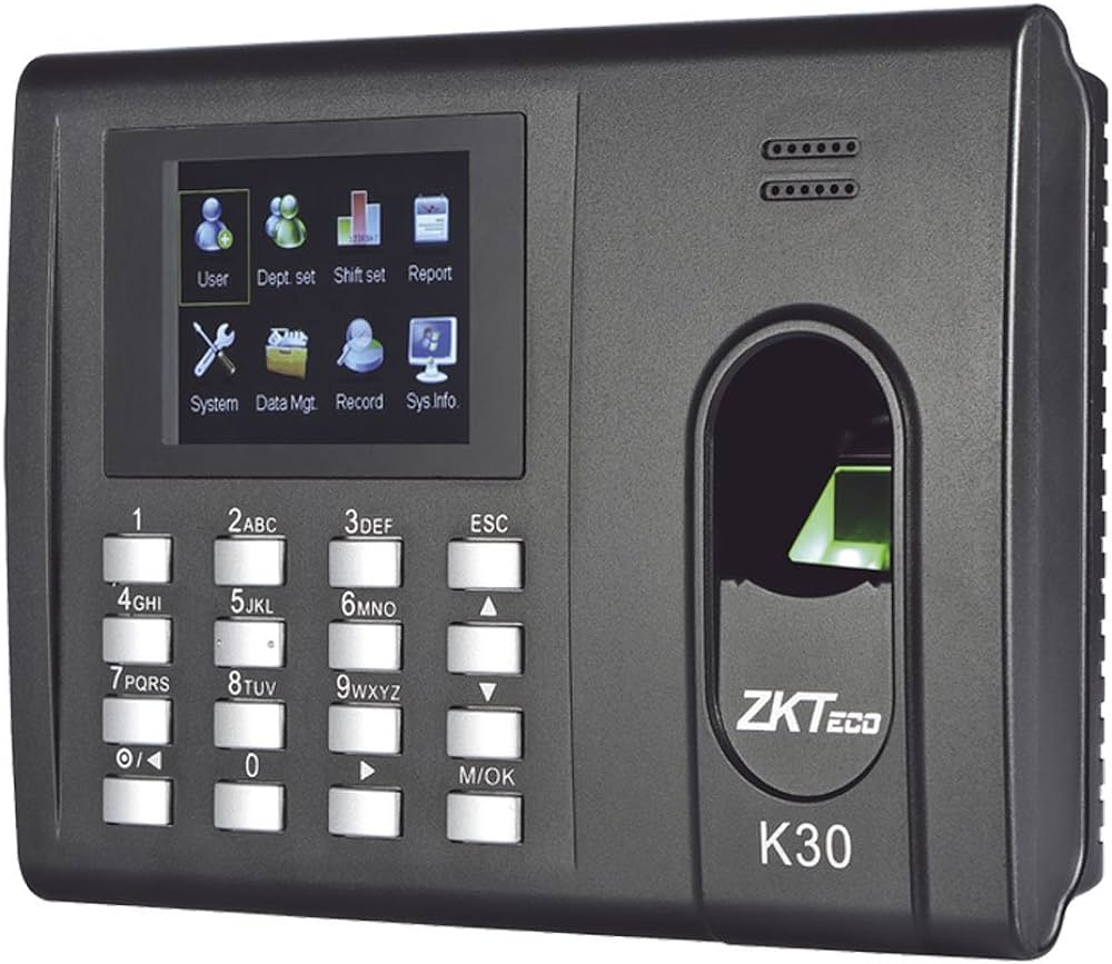 ZK TECO Lector Biométrico K30-9, Control de Acceso, Huella Digital, IP65