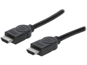 Cable de video Manhattan HDMI con Ethernet (M-M), 10m, 4K, 18 Gbps, 3D.