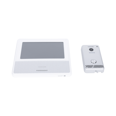 KIT DE VIDEOPORTERO IP COLOR BLANCO / Apertura con app / Súper elegante / Monitor WIFI / Alimentación 110vca