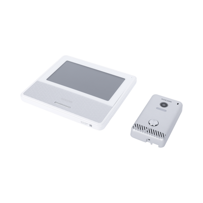 KIT DE VIDEOPORTERO IP COLOR BLANCO / Apertura con app / Súper elegante / Monitor WIFI / Alimentación 110vca