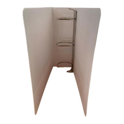 Carpeta Panorámica Vinil Tamaño Carta 2 1/2" Aro "D", Blanca, Resistente al Agua, con Bolsillos