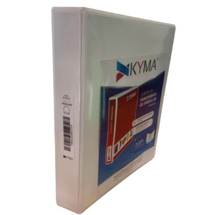 Carpeta Panorámica Vinil Tamaño Oficio 1 1/2", Aro "O", Blanca, Resistente al Agua