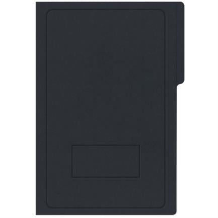 Carpeta Pressboard Kyma C/Broche 8cm Tamaño Oficio Negro Paquete C/3, Resistente al Agua, 3 Separadores, 8.5"x11"