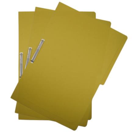 Carpeta Pressboard Kyma C/Broche 8cm Tamaño Oficio Amarillo, Paquete con 3 Unidades