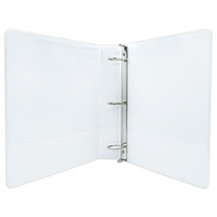 Carpeta Panorámica Vinil Tamaño Carta 1 1/2", Aro "D", Blanca, Resistente al Agua