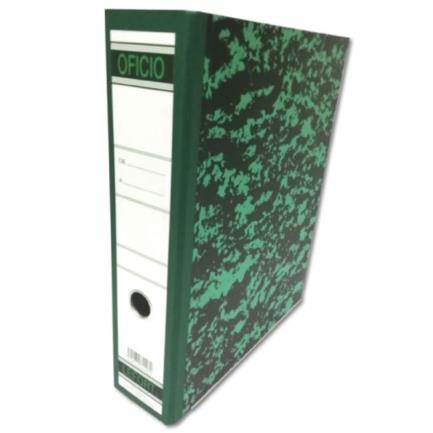 Registrador Kyma Tamaño Oficio Verde Jaspeado 100 Hojas Papel Reciclado