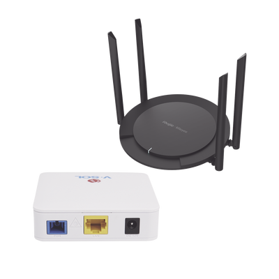 Ruijie Kit ONU Bridge Dual GPON/EPON / Router Wi-Fi 4 Mesh / 4 Antenas 5 dBi KIT2-VPON-WIFI
