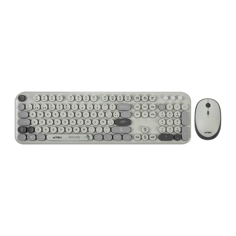 Kit Teclado y Mouse ACTECK MK485 con Cable USB, 104 Teclas, 1200 DPI