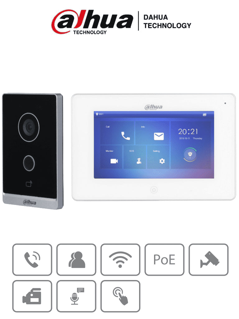 Dahua Technology DHI-KTW01 sistemas de intercomunicación de video Inalámbrico y alámbrico Si Si 2.4 GHz