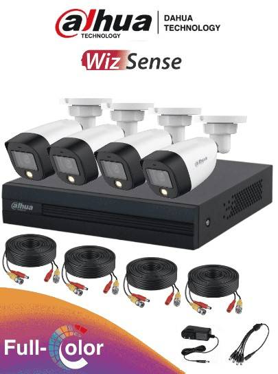 Kit de videovigilancia Dahua Technology FULLCOLORKIT, 4 cámaras 1080p, 1TB de almacenamiento, visión nocturna