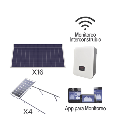 KITEPCOM5K330 - Kit Solar de Interconexión / 5 kW / 220 Vca / Inversor Cadena / Paneles 330 W